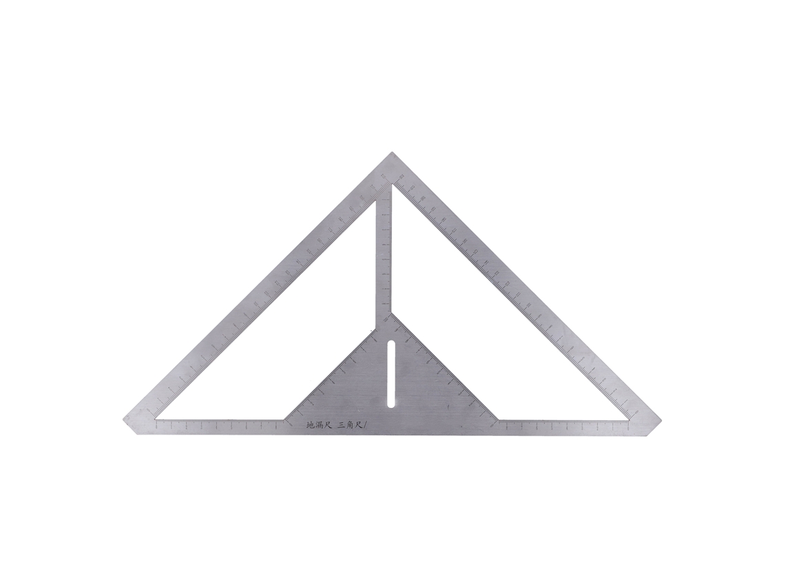 Regla Triangular Multifuncional De Acero Inoxidable Para Medir Ángulos En Tejas.