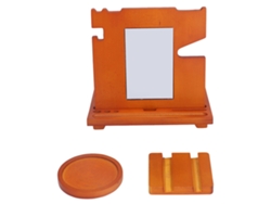 Soporte De Mesa Multifuncional De Bambú Para Teléfono Móvil, Reloj, Gafas Y Llaves - Organizador De Oficina