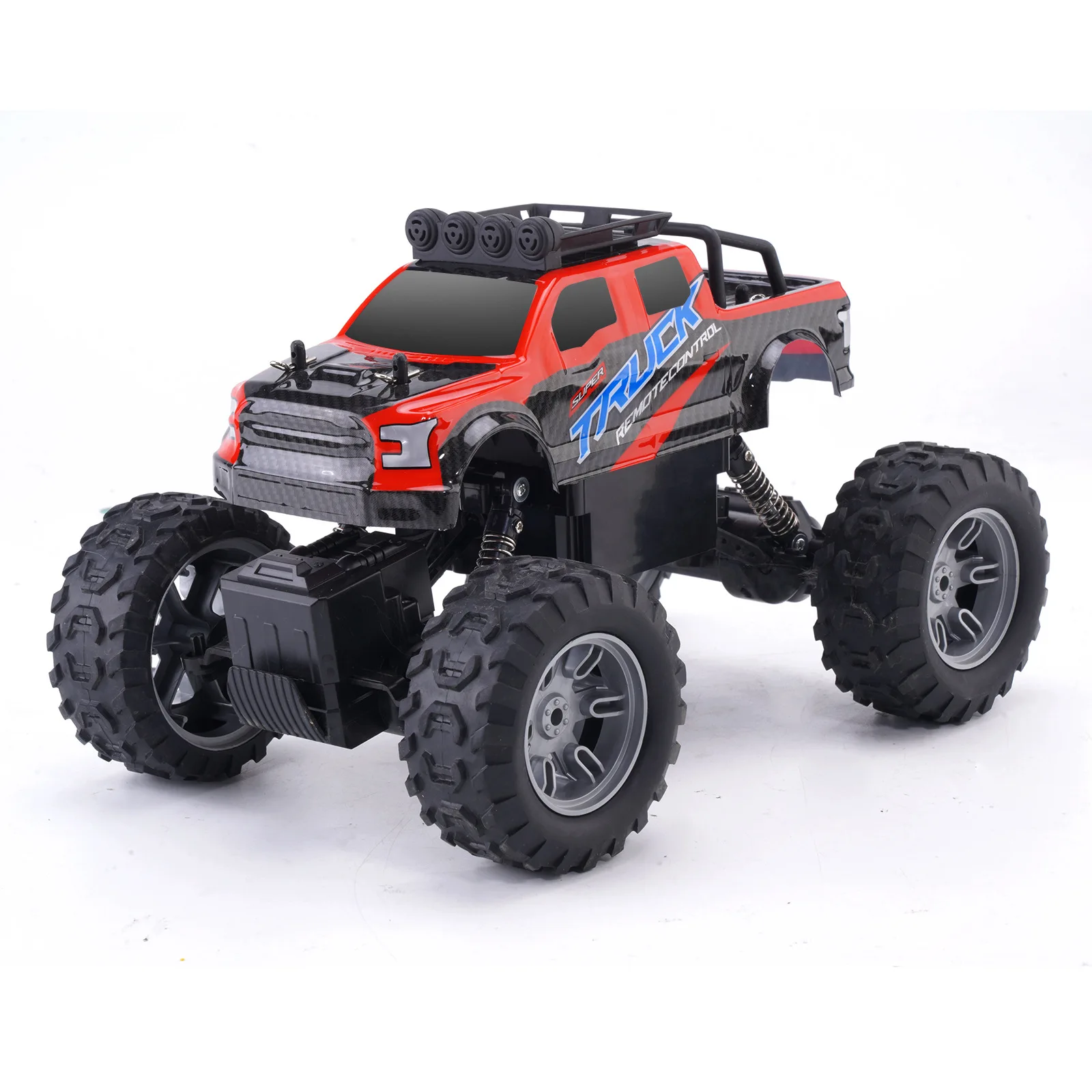 (rojo) Vehículo Todoterreno De Escalada Con Control Remoto 4x4 Con Luz Recargable Para Niños, Coche Deportivo Eléctrico