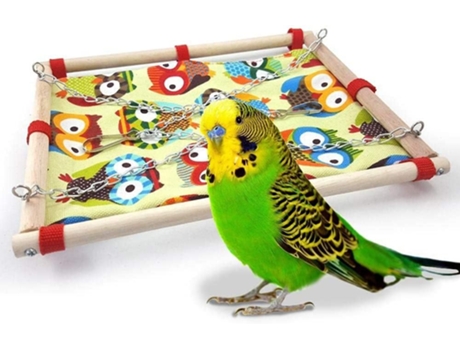 Pájaro de juguete escalada hamaca nido juego cama cabaña hamaca para loro periquito cacatúa Conure cacatúa jaula percha soporte columpio juguete