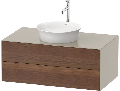DURAVIT Tulip blanco, mueble de baño de pared, ancho 1000 x fondo 550mm, con 2 cajones, con tecnología Tip-on, WT49860