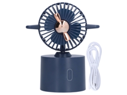 Mini Ventilador De Escritorio Portátil Recargable Por Usb Con Oscilación, Bajo Nivel De Ruido, Potente Y Diseño Retro.