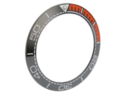 Bisel De Cerámica Para Reloj De 41,5 Mm, Color Negro Y Naranja