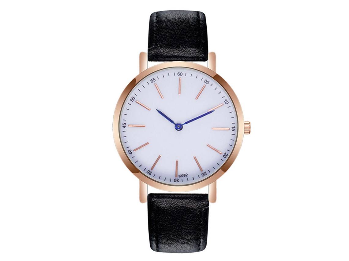Reloj De Pulsera Casual De Cuarzo Para Hombre Zhoulianfa Con Correa De Cuero Sintético (negro)