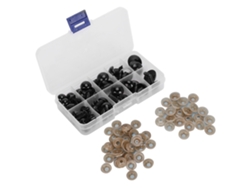 52 Piezas De Ojos De Oso Suaves De Plástico Para Manualidades, 12-20 Mm, Accesorio Para Juguete Educativo