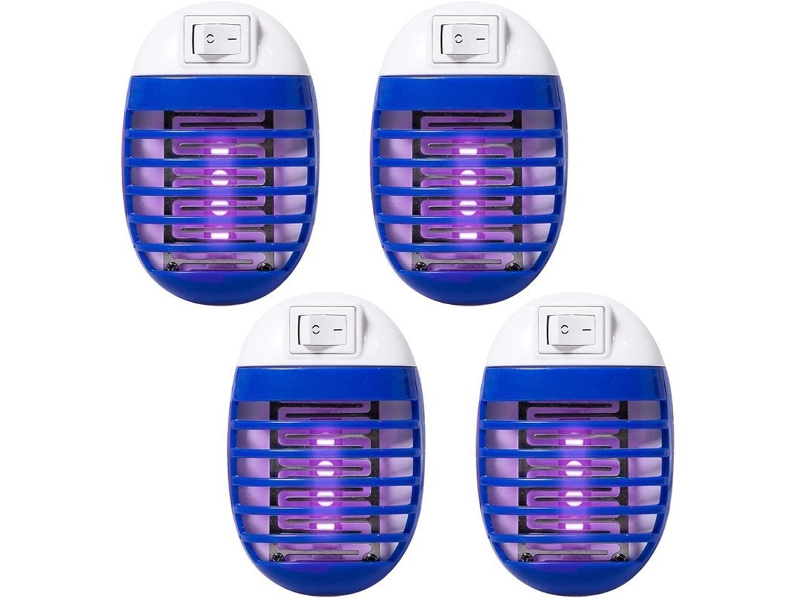 Paquete De 4 Matamosquitos De Interior Con Luz Led Para Jardín Y Dormitorio.