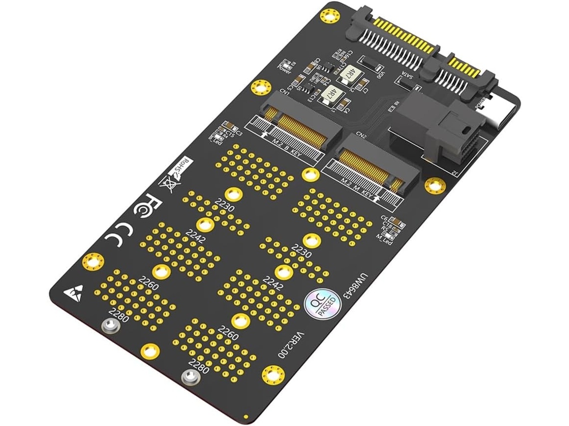 Adaptador combinado 2 en 1 M.2 NVMe SSD/Bus SSD para SFF 8643 y SFUSHOS (NGFF)