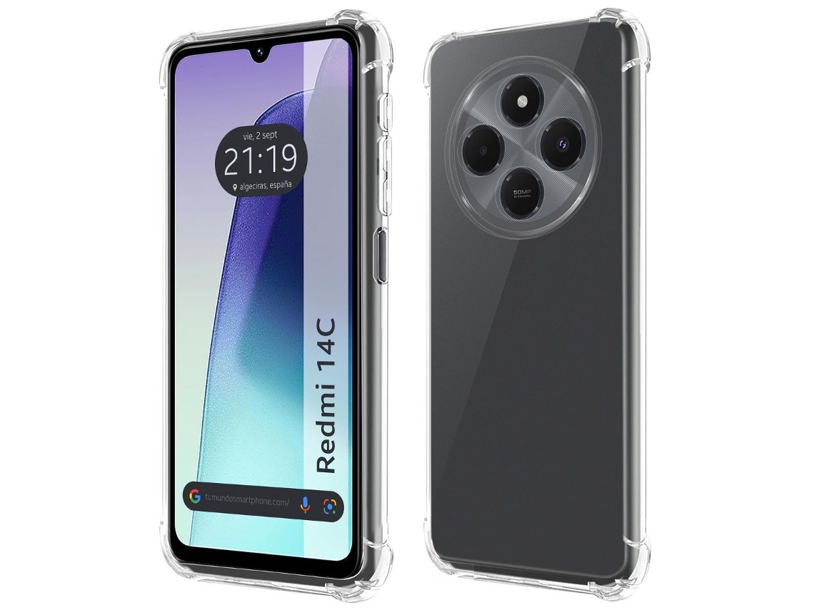 Funda para Xiaomi Redmi 14C TUMUNDOSMARTPHONE Silicona Transparente