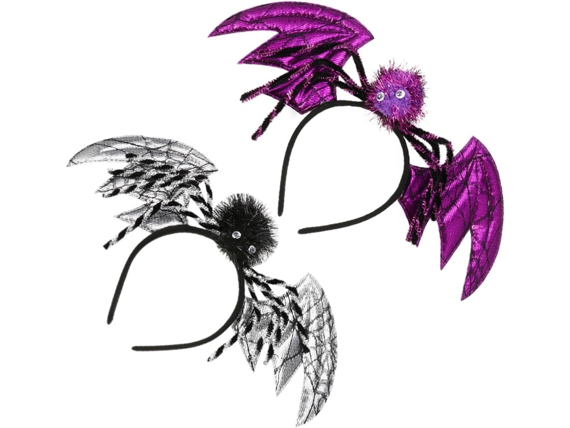Conjunto De 2 Diademas De Murciélago Para Disfraz De Halloween (accesorio Para El Cabello)