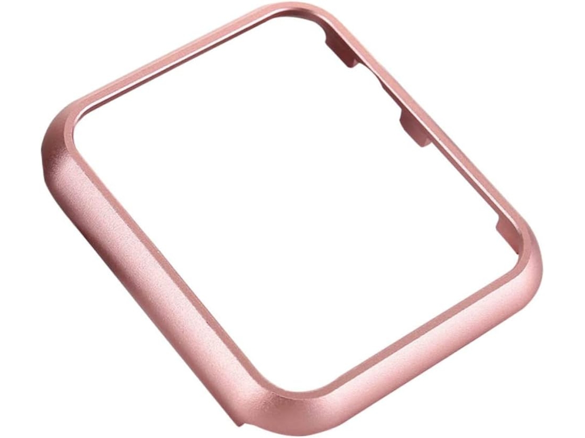 Estuche protector de aluminio Gokoco con elegante revestimiento metálico rosa y protector de pantalla