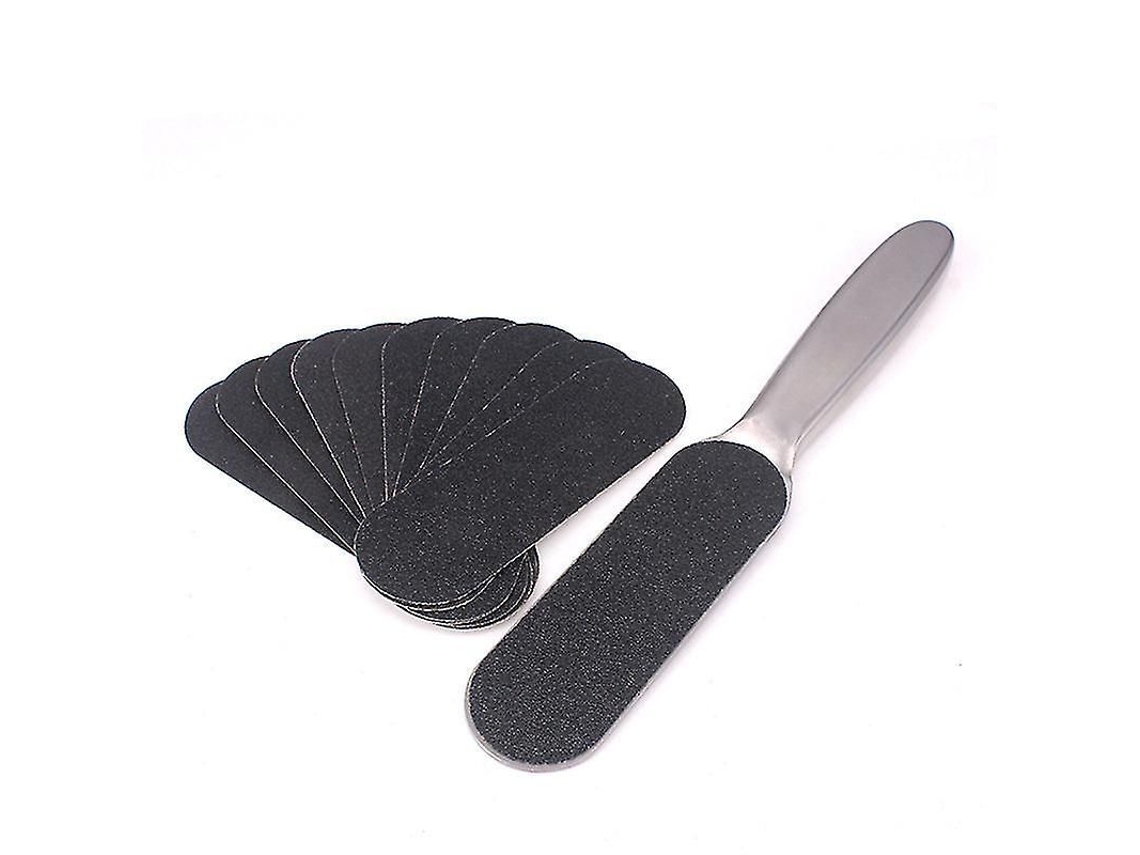 Fasst-lija De Pies Profesional Para Callos Y Piel Dura Acero Inoxidable Con 10 Recambios De Arena Doble Cara