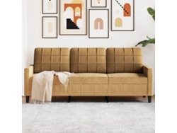 Sofá De 3 Plazas | Sofá De Salón | Sofá De Descanso Terciopelo Marrón 180 Cm Wsd565105