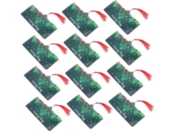 12 Organizadores De Dinero Navideños Con Ranuras, Diseño Festivo De Papá Noel Y Muñeco De Nieve.