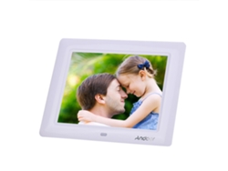Marco De Fotos Digital 8'' Hd Tft-lcd Con Reloj, Reproductor Mp3/mp4 Y Control Remoto Para Escritorio