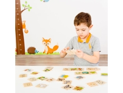 Rompecabezas de madera Beleduch con animales, juego educativo para niños, 30 piezas.