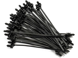 Paquete De 100 Bridas De Nailon Negras Para Cables De Coche