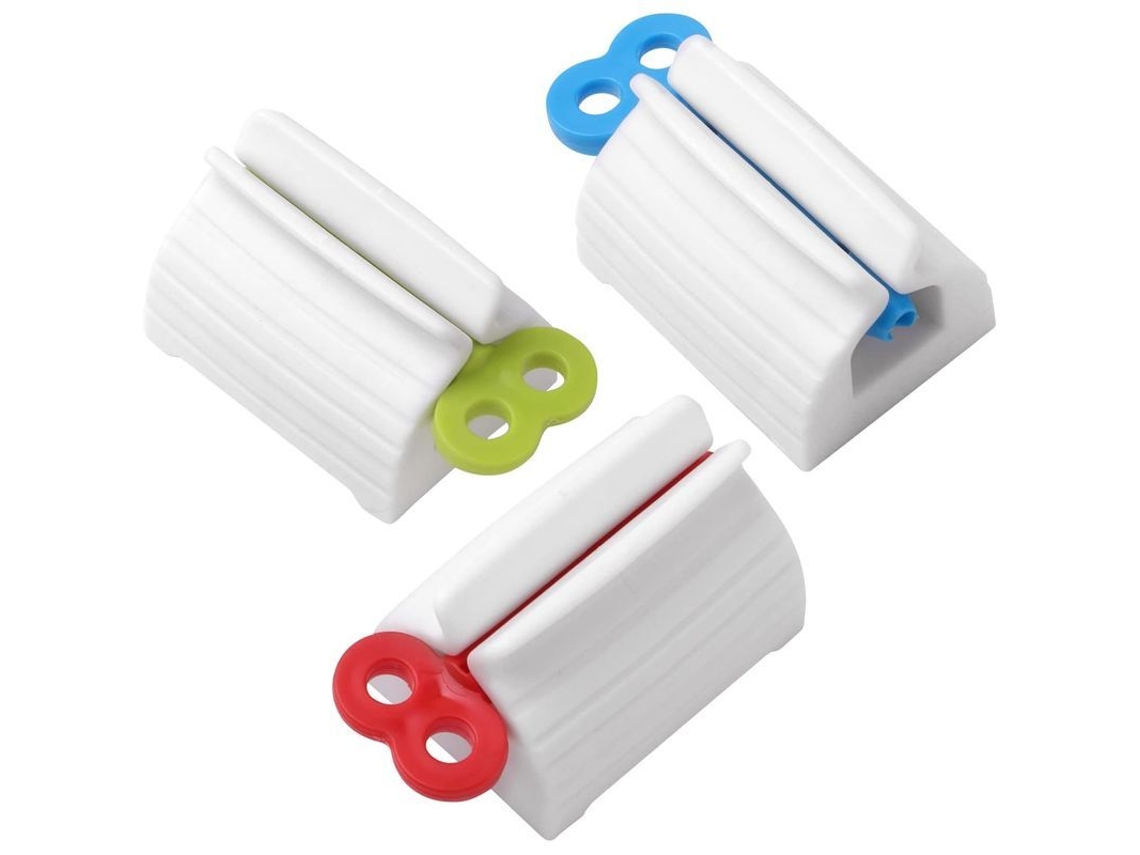 3 Piezas Exprimidor De Crema Dental De Tubo Rodante Soporte Para Baño Accesorios Mix Col Gll