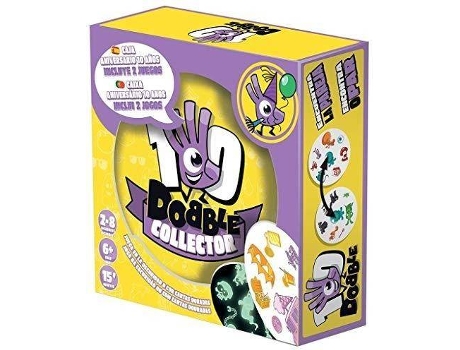 Juego de Mesa ASMODEE Dobble Collector 10 Aniversario (Edad Minima: 6 años)