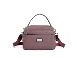 Bolso bandolera informal para mujer, de gran capacidad, con múltiples compartimentos, color marrón, Lalamoli