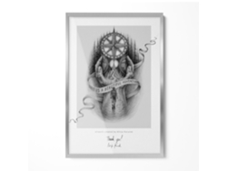 Marco de espejo decorativo (40x60 cm - Plata)