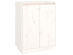 Zapatero 60x35x80 cm Madera de Pino Macizo Blanco MAISON EXCLUSIVE