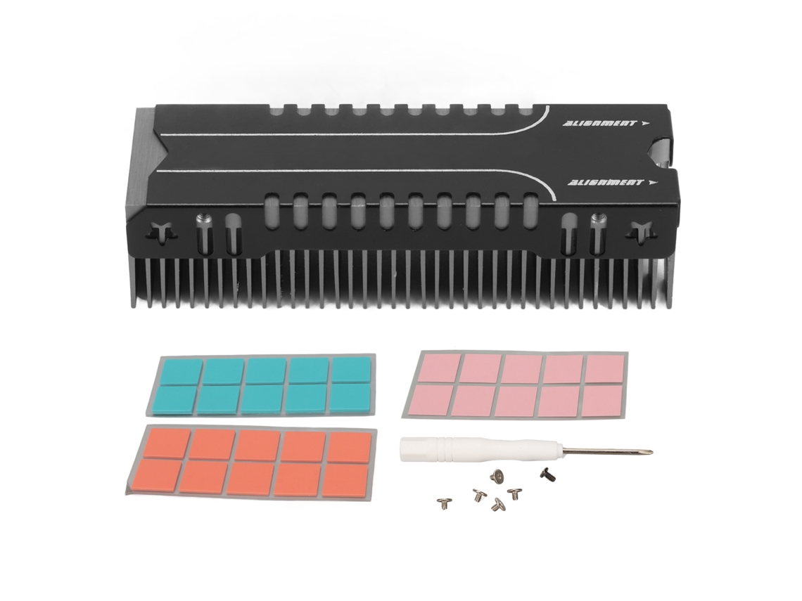 Disipador De Calor Para M.2 Ssd Con 38 Aletas De Refrigeración Y Almohadilla Térmica Para Pc De Oficina