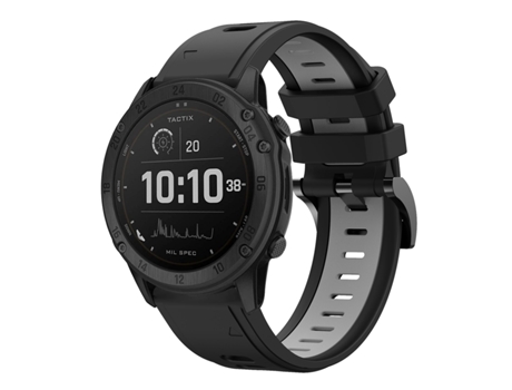 Correa Smartwatch para Garmin Tactix Delta 26mm Silicona Deportiva Bicolor (Negro + Gris)