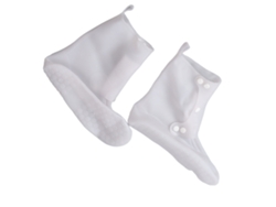 Cubrezapatos Antideslizantes Reutilizables De Pvc Blanco (tamaño Mediano)
