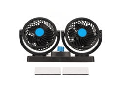 Ventilador USB de doble cabezal para coche, silencioso, giratorio 360 grados, potente y portátil, para vehículos y camiones.