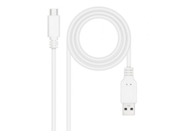 Cable Usb 2.0 Nanocable 10.01.2103-W/ Usb Tipo-C Macho Usb Macho/ 3M/ Blanco NANOCABLE