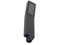 Ducha de mano cromada de latón negro mate para baño con protector