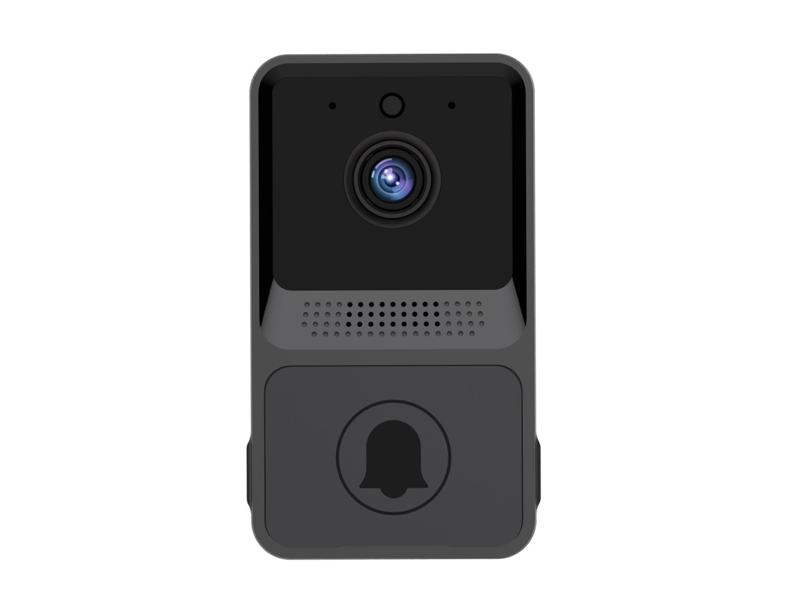 Timbre Inalámbrico Wi-fi Con Cámara - Negro, Led, Puerto Usb, Portátil, Compacto, Duradero, Universal Para El Hogar Y La Oficina.