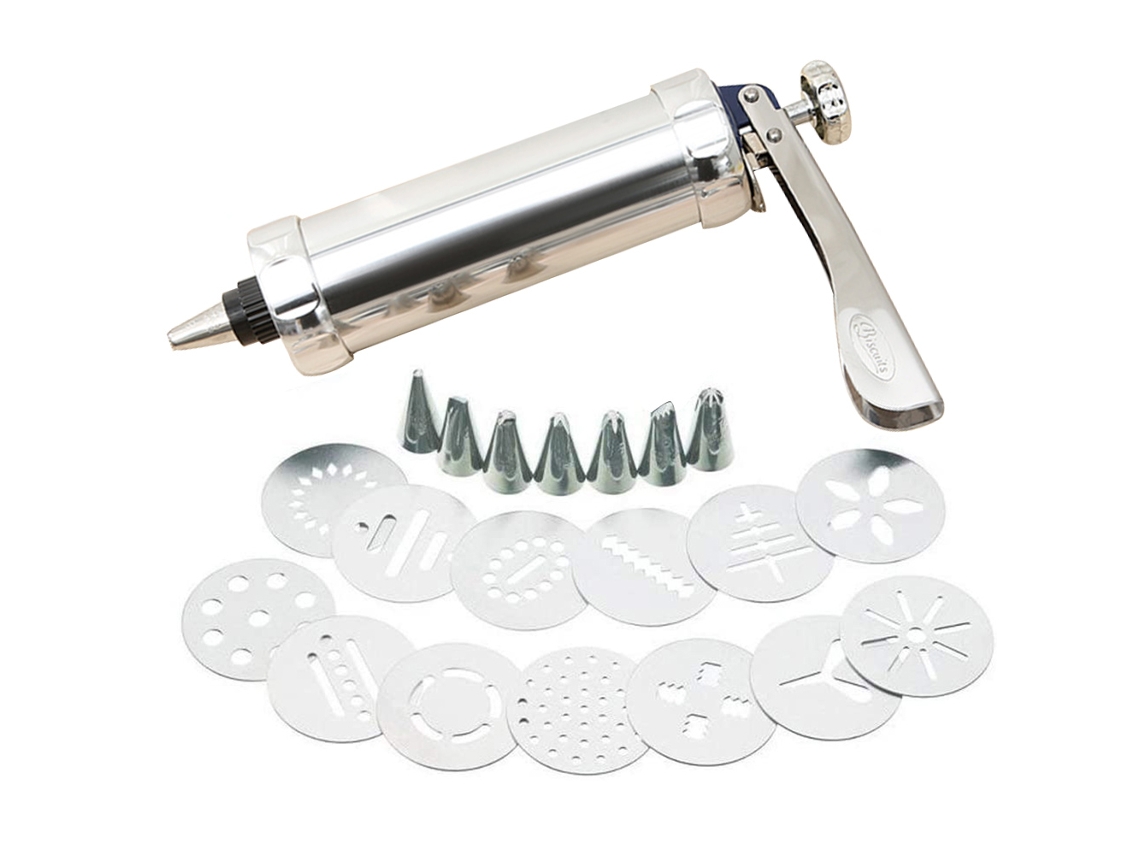 Juego de moldes para galletas de aleación de aluminio para el hogar, máquina multifuncional para galletas, pistola para decorar.