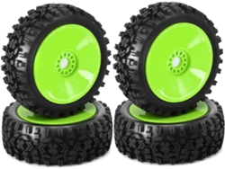 4 Piezas De Ruedas De Goma Rc 1/8 De 120 Mm, 112 Mm Y Buje Hexagonal De 17 Mm Para Coches De Carretera.