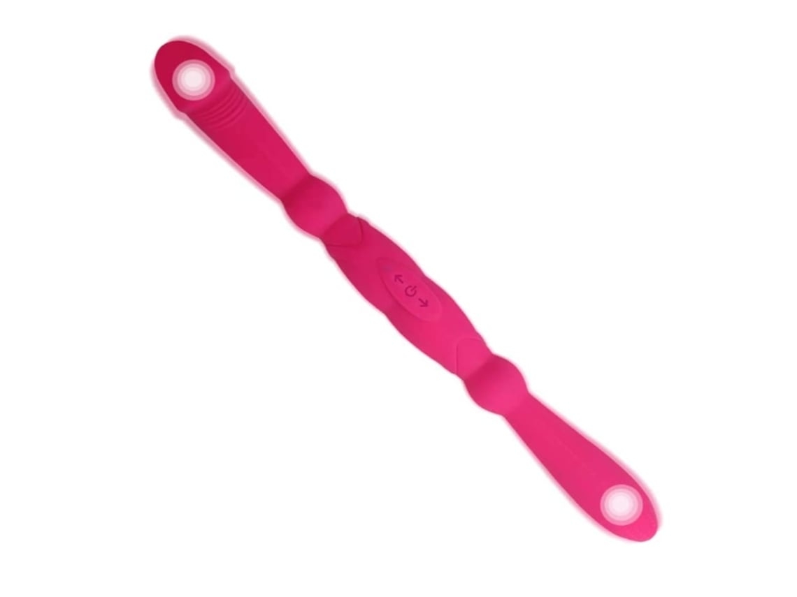 Vibradores De Doble Cabeza De Silicona Con 14 Ángulos Ajustables Y 8 Modos De Vibración, Juguete Sexual Para Parejas Lesbianas, Color Rosa Yemaesre