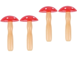 Juego de 3 prácticas herramientas con forma de hongo para remendar y coser en casa.