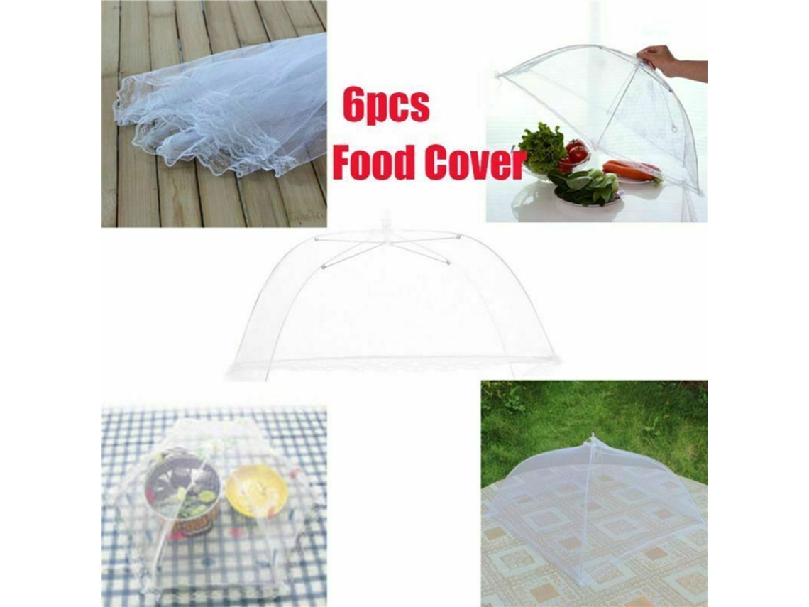 6 Unidades De Carpa Plegable De Malla De 17'' Para Cubrir Alimentos, Ideal Para Picnics Y Barbacoas, Protegiendo Contra Insectos.