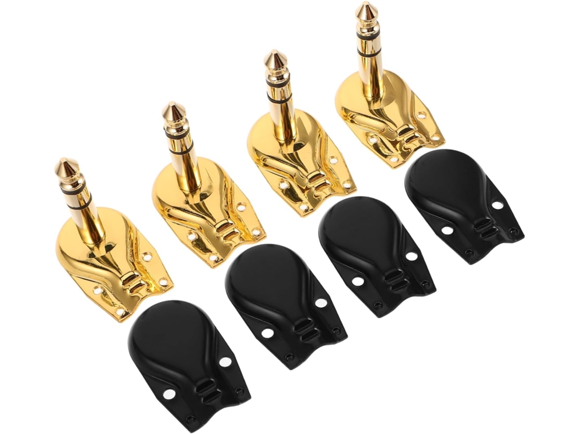 Juego de 4 adaptadores de audio para micrófono y auriculares con conector macho a macho EC Gokoco