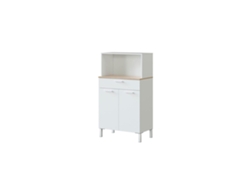 Alacena de cocina 2 puertas Blanco Artik (Blanco Mate) - Roble Canadian 72 x 126 x 40 cm