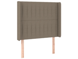 Maison Exclusive - Cabecero Con Orejas De Tela Gris Taupe 93x16x118/128 Cm