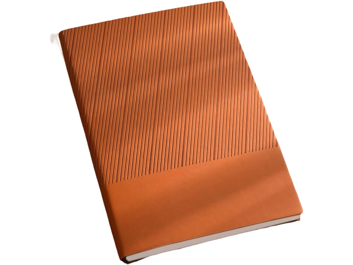 Cuaderno De Tapa Dura De Cuero Sintético De 200 Hojas Con Ranuras Laterales Para
