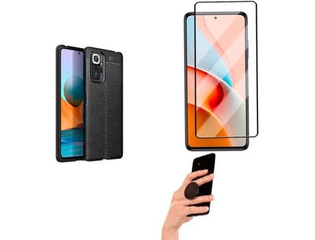 Carcasa, Protector y Popsocket Xiaomi Redmi Note 10S Rugged Leather Negro