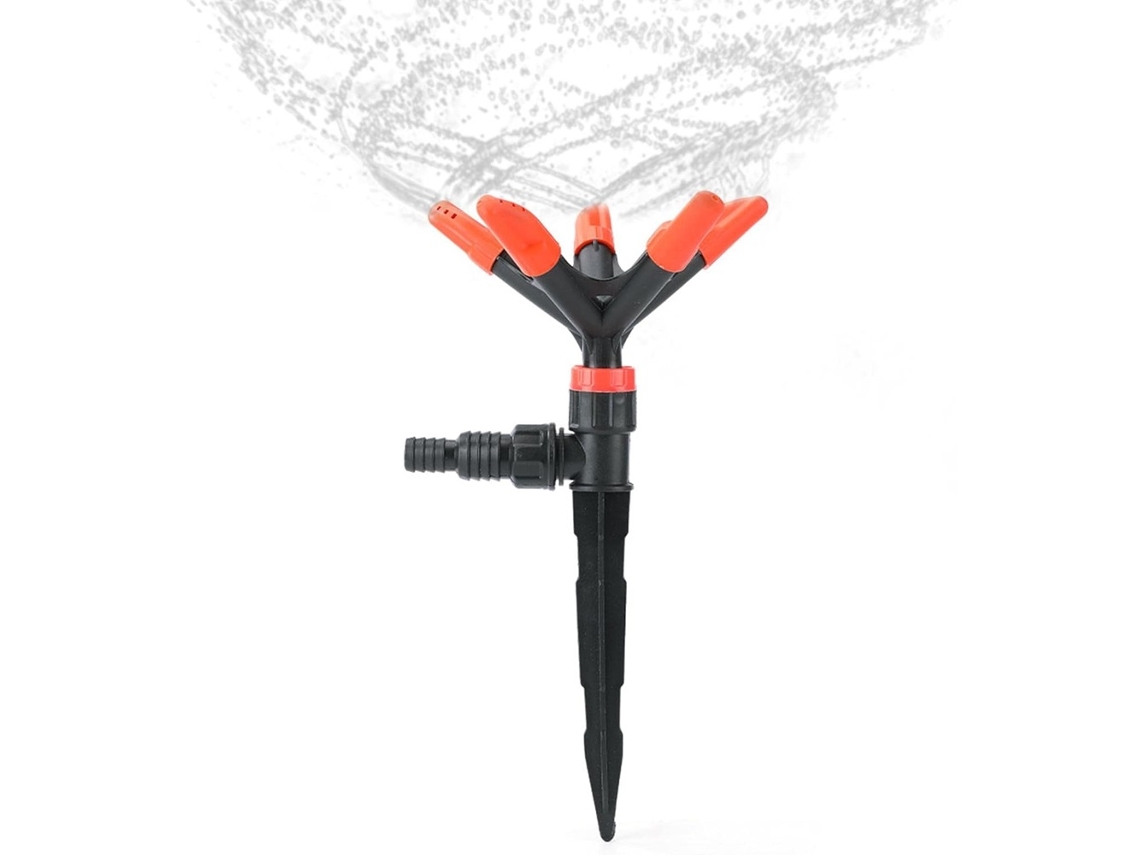 Aspersor multifuncional ajustable para riego de jardines, rotación de 360°, amplia cobertura. Mdug