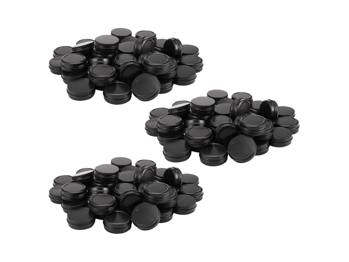 Aluminum Tin Cans - 120 Pack 1oz / 30g Round Metal Tin Container Screw Top Cans Cosmetic Sample Can