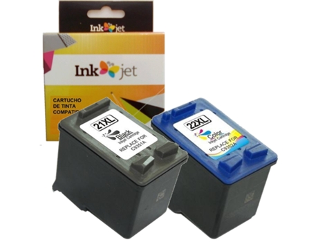 Pack 2 Cartuchos de Tinta Compatibles HP 21XL/22XL C9351Ae/C9351Ce C9352Ae/C9352Ce Alta Calidad