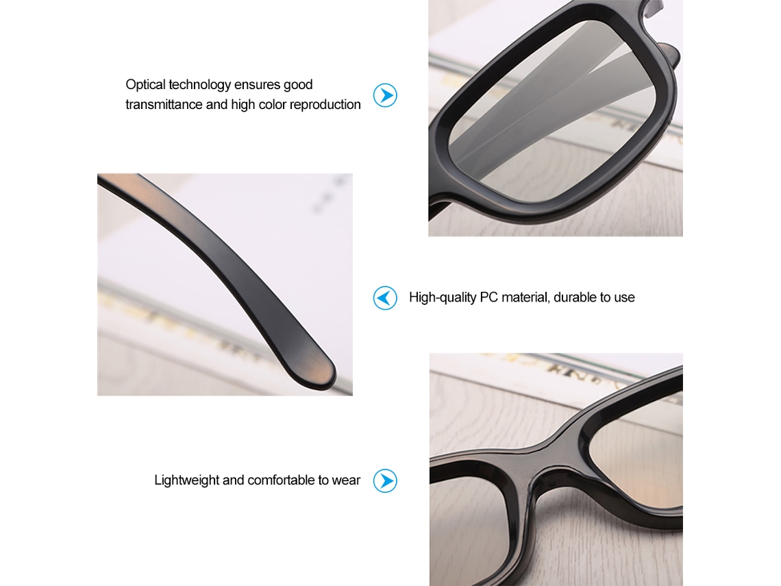 Gafas 3d Pasivas Polarizadas Sony Panasonic Vq163r Para Televisores 3d Y Cines Reales.