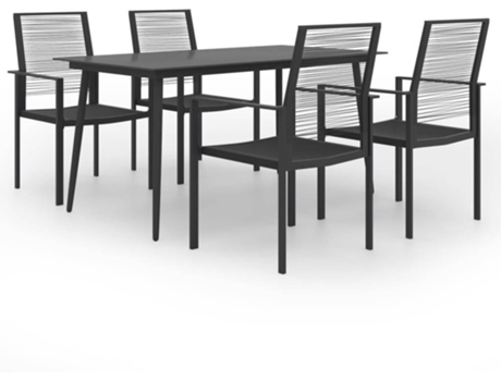 Conjunto 5 de comedor de jardín VIDAXL