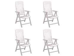 GARBAR BLANES Set 4 Silla Con Brazos Multiposiciones Exterior Blanco