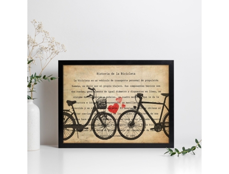 Poster De Bici Con Corazones. Láminas De Bicicletas Definiciones.