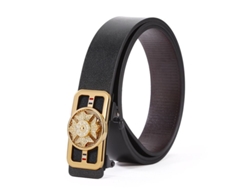 Cinturón de piel sintética para hombre Yuysan, longitud 130 cm, Wy10 - Dorado